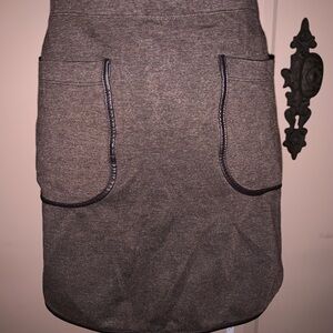 Sophie Max Brown Pencil Skirt with Black Accents